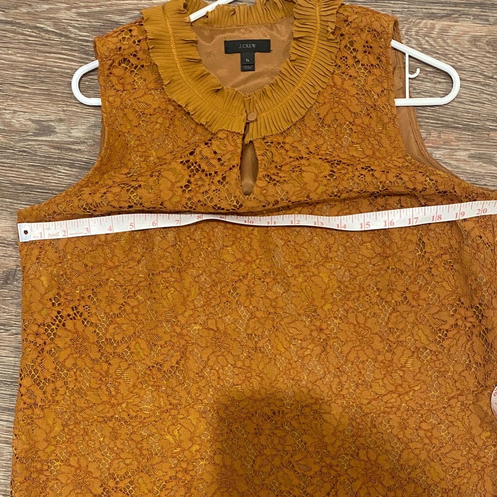 J. Crew Rust Lace Sleeveless Top - Picture 10 of 10